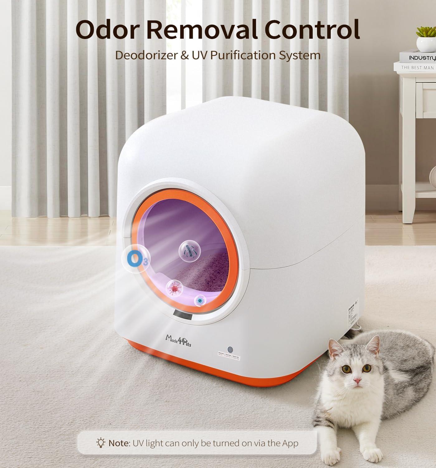 Smart 60L Automatic Cat Litter Box – App Control & Deodorizing