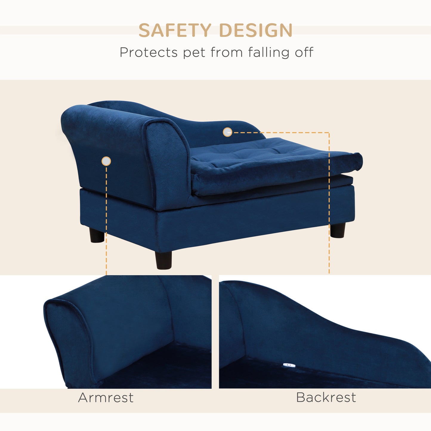 Luxury Small Dog Bed – Hidden Storage Included