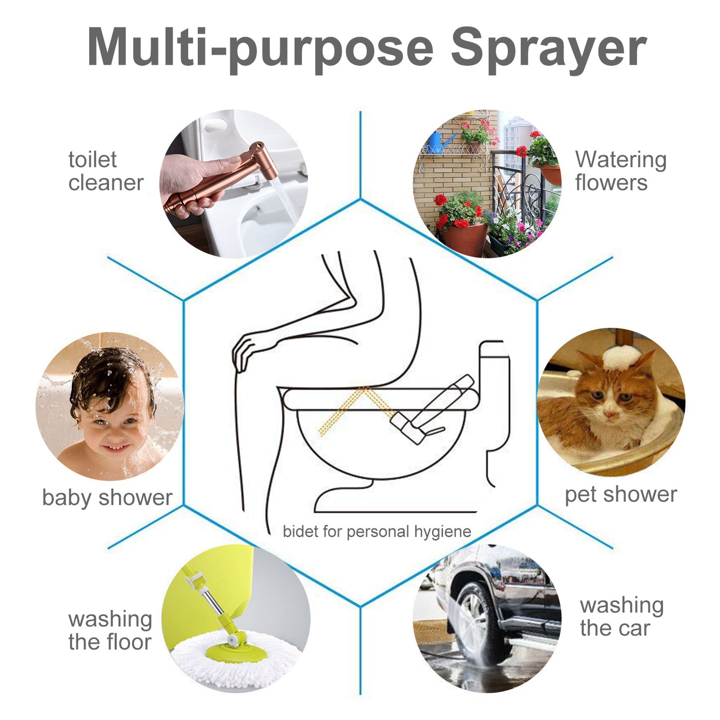 Handheld Pet Toilet Spray Gun – Portable Bathing Equipment for Dogs & Cats