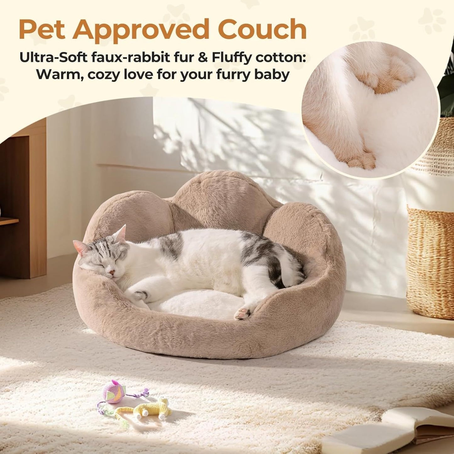 Round Cat Bed For Indoor Cats