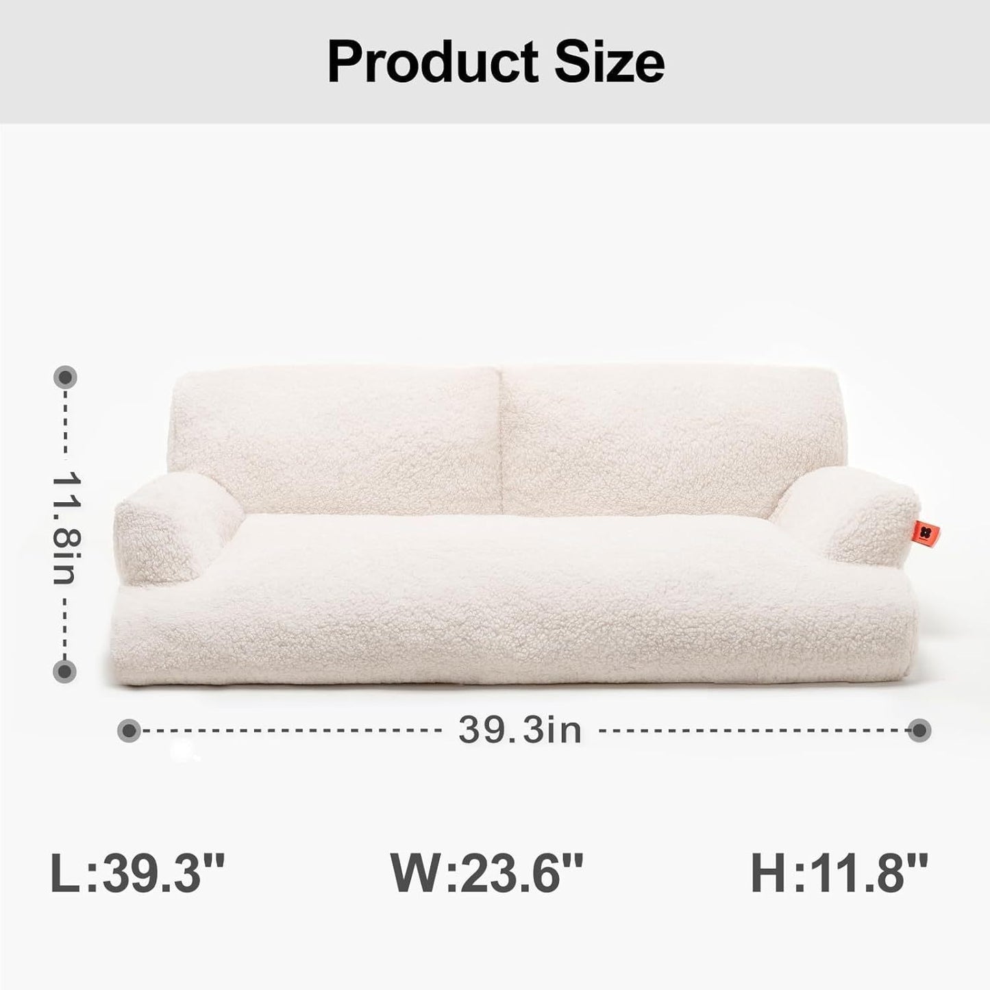Small Dog Bed – 25.6"x19.7", Waterproof, Washable, Non-Slip, Grey