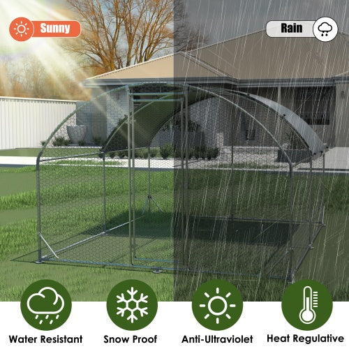 Large Metal Chicken Coop – Steel Frame, Waterproof UV Protection