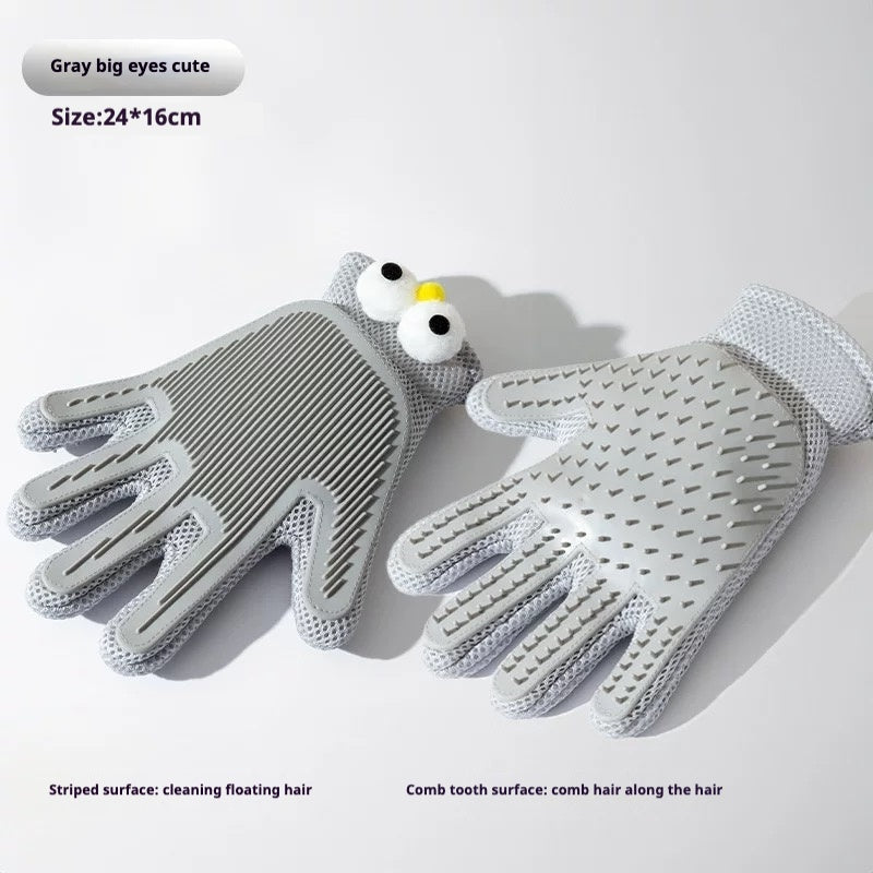 Cat & Dog Hair Removal Gloves – Massage & Grooming Brush