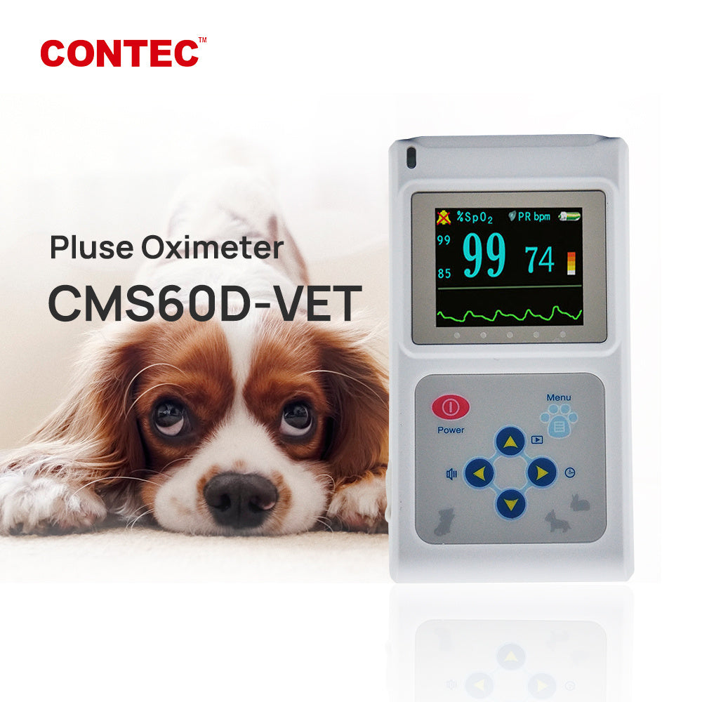 Veterinary Pulse Oximeter CMS60D-VET with SPO2 Probe & PR Monitor