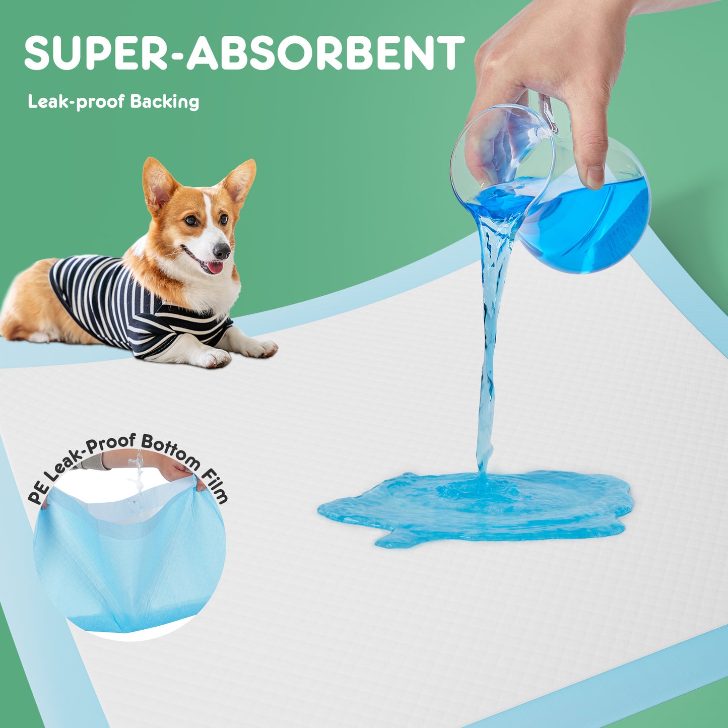Puppy Pads, Leak-Proof Disposable Dog Pee Pads