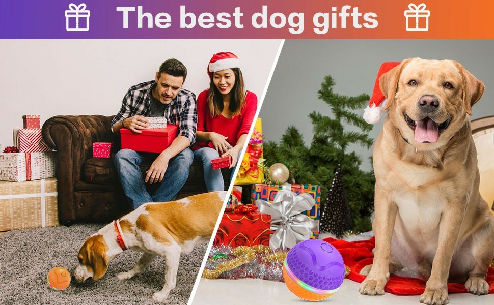 Interactive Automatic Rolling Dog Toy – LED Flash, USB Rechargeable Ball for Medium & Large Dogs