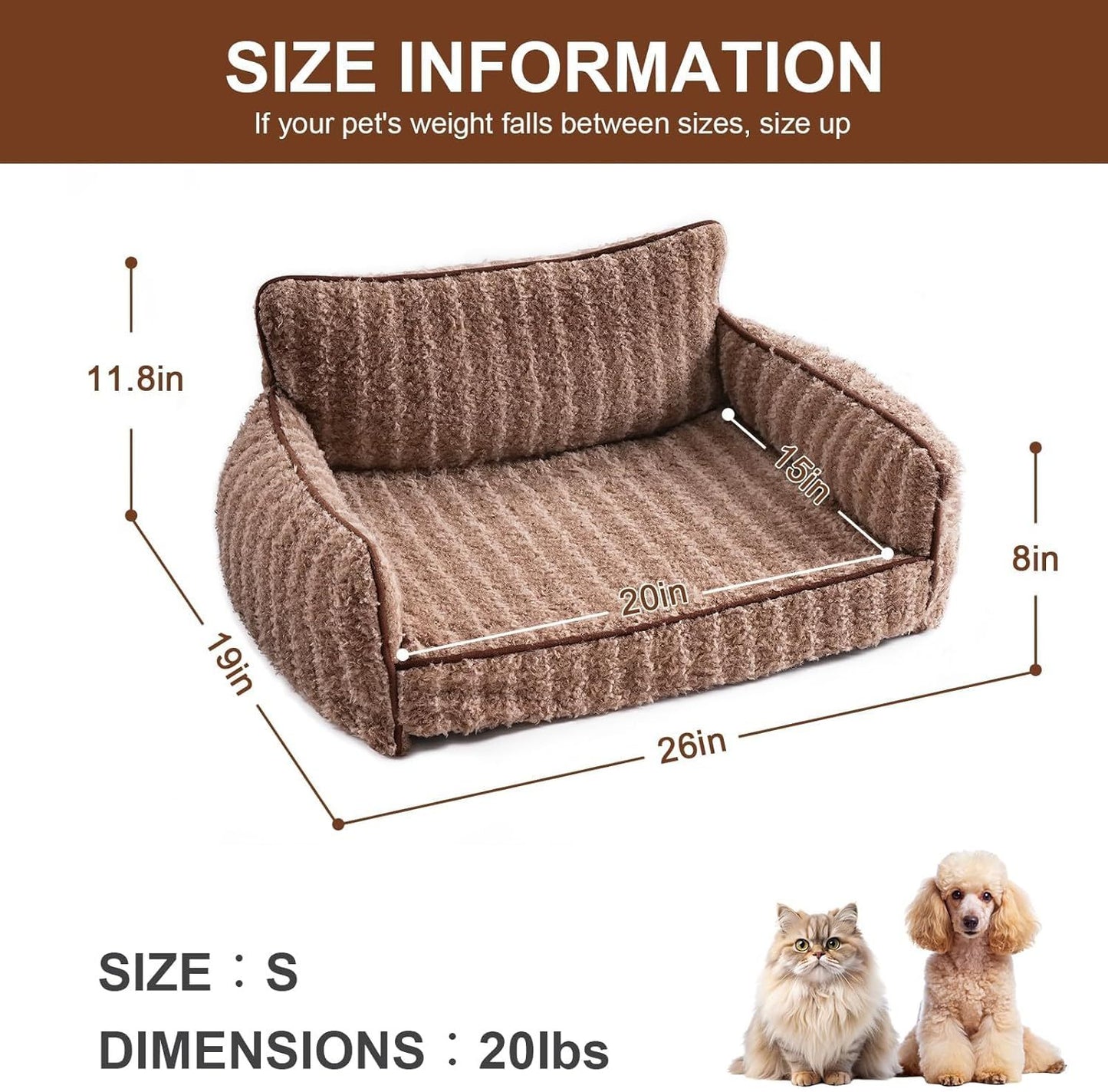 Orthopedic Cat Couch For Indoor Cats & Dog