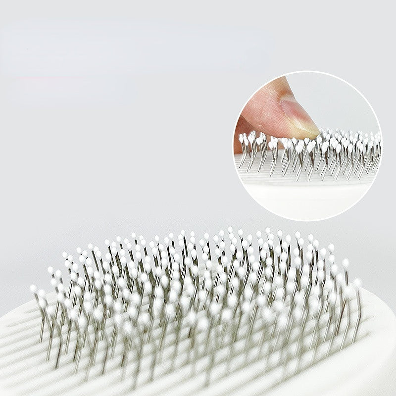 Self-Cleaning Slicker Brush for Cats & Dogs - Pet Hair Removal Comb