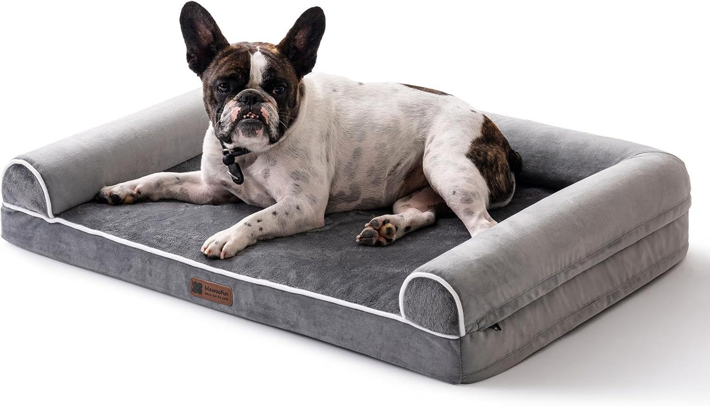 MEWOOFUN Orthopedic Dog Bed for Medium & Large Dogs, 40"x30", Waterproof Cover