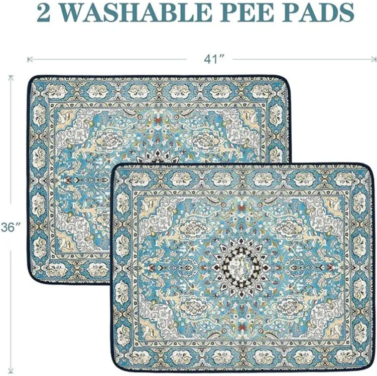Qeils Washable Pee Pads for Dogs, 2 Pack – Reusable & Leakproof