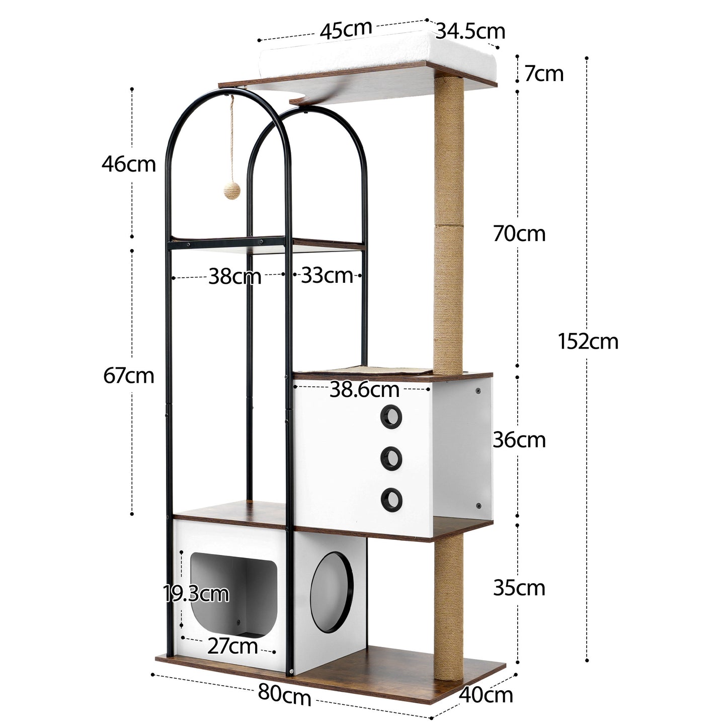 Multi-Storey Cat Tree – Modern Climbing Frame for Cats