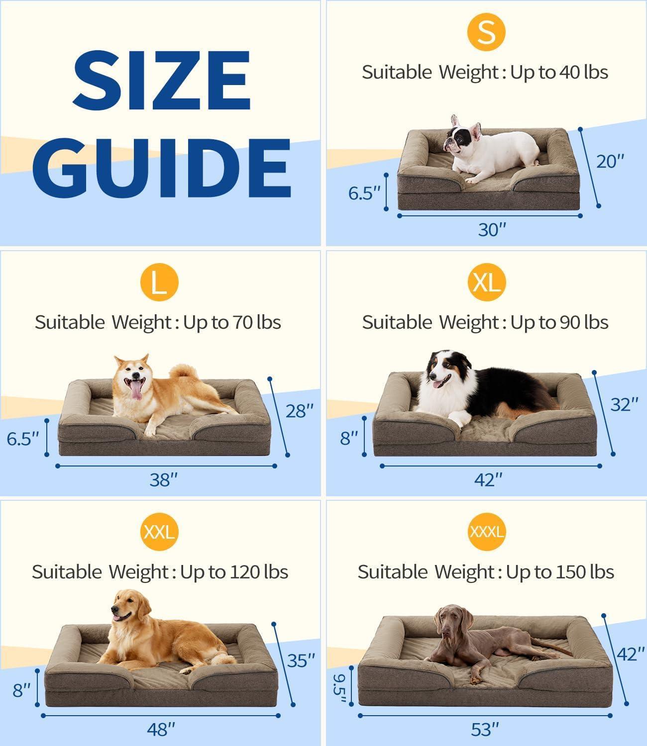 Orthopedic Dog Sofa – Washable, Waterproof, Foam Support