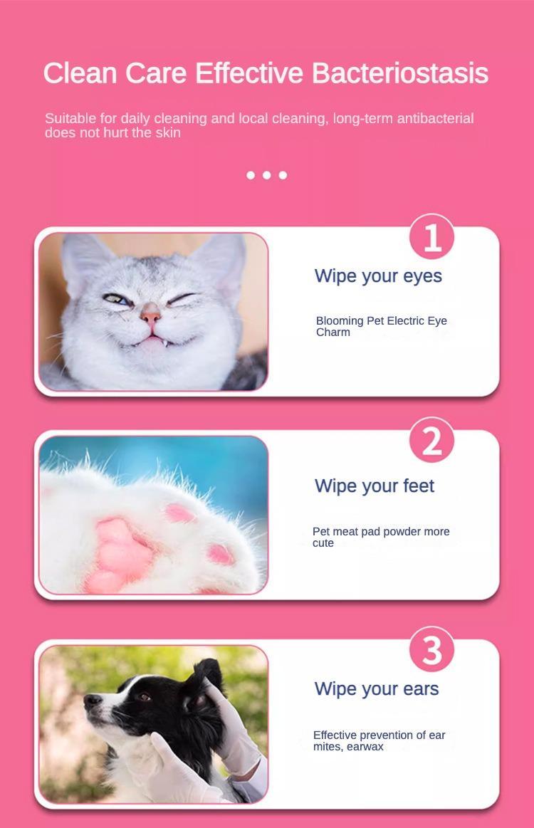 Fragrance-Free Plant-Based Pet Wipes for Paws, Ears, Fur & Eye Cleaning