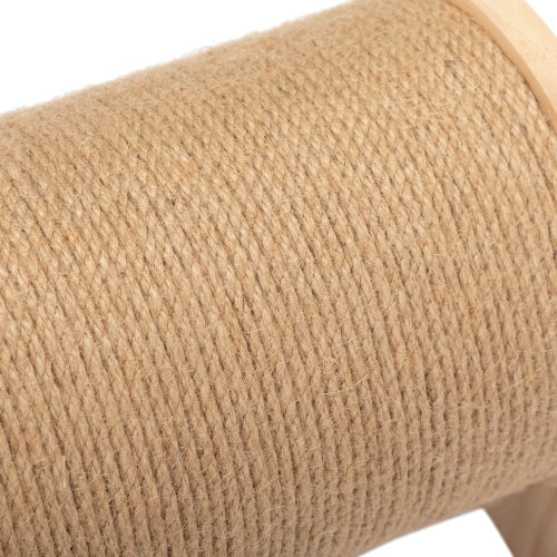 Wooden Cat Scratch Post – 360° Rotating Cat Toy With Bell