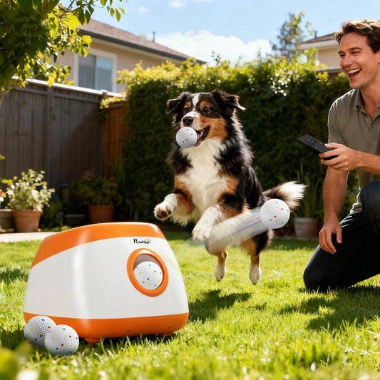 Automatic Dog Ball Launcher – 26–79FT for Medium & Large Dogs