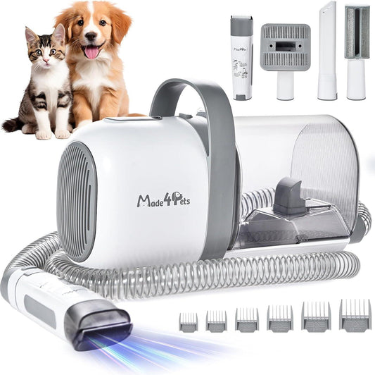Pet Hair Vacuum & Grooming Tool Kit, Low Noise