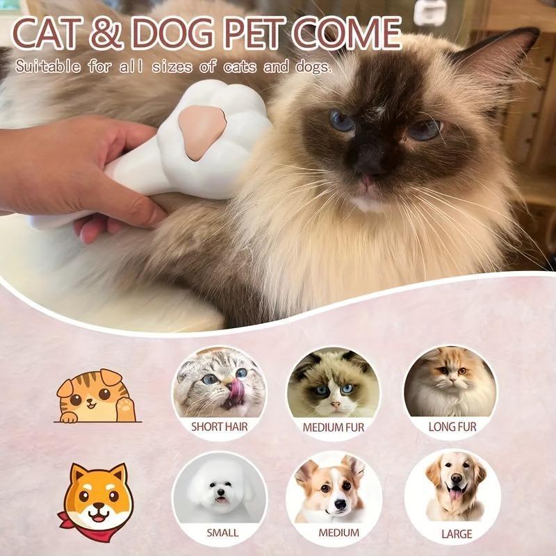 Paw Shaped Pet Grooming Brush – Hair Remover for Dogs & Cats
