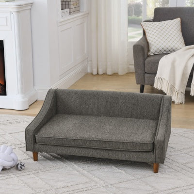 Durable Elevated Dog Sofa Bed with Modern Armrest – Soft & Comfortable
