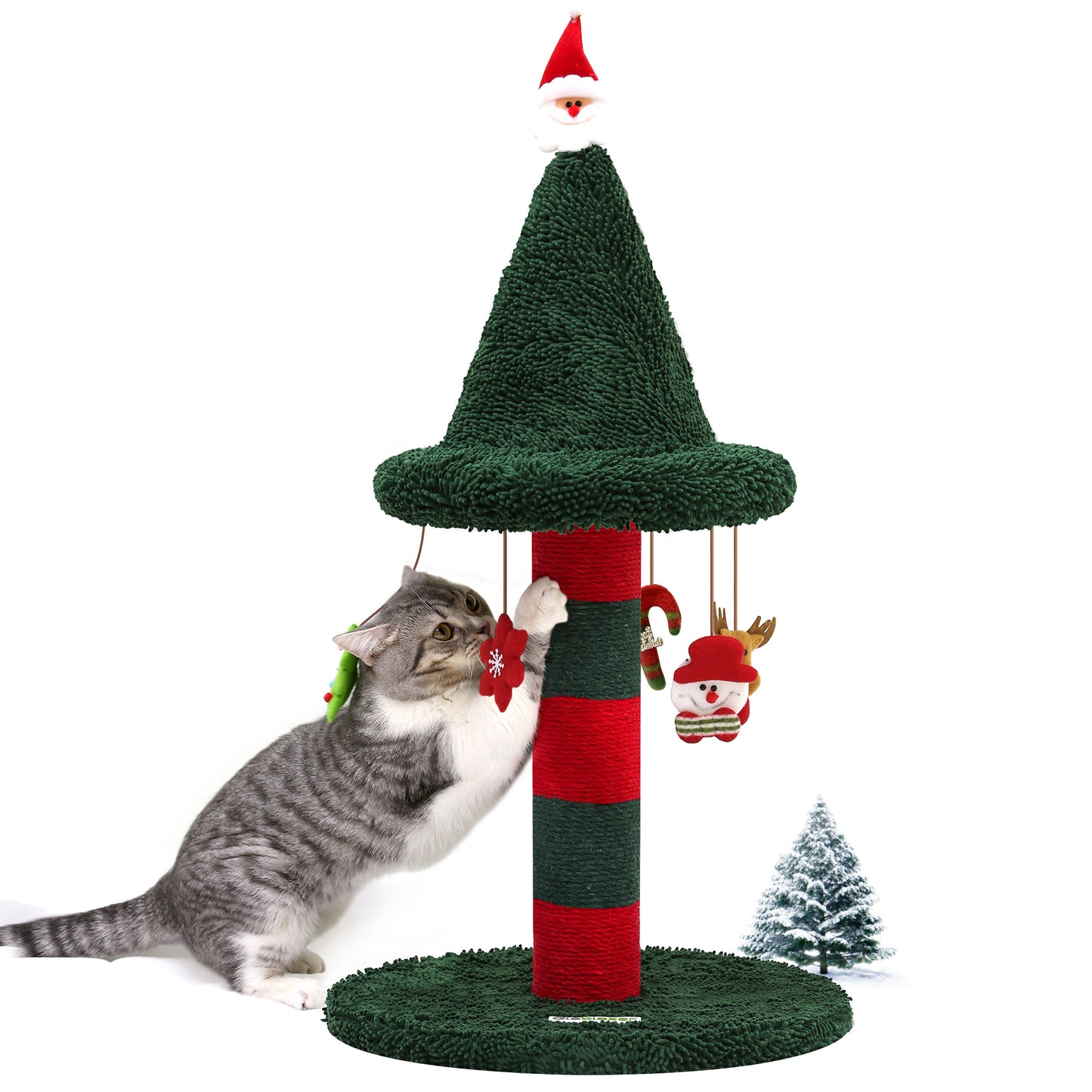 Christmas Style Cat Scratch Post