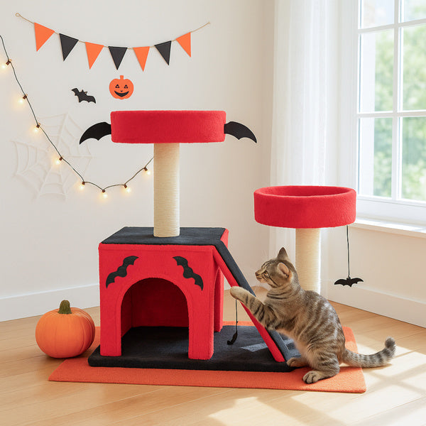 Halloween Cat Climbing Frame Gothic Cat Tree