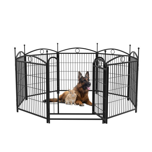 32" 8-Panel Metal Dog Fence