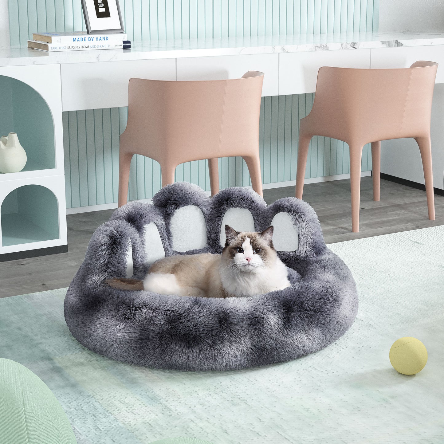 Bear Paw Dog Bed – Cozy Plush Bed for Small & Medium Dogs