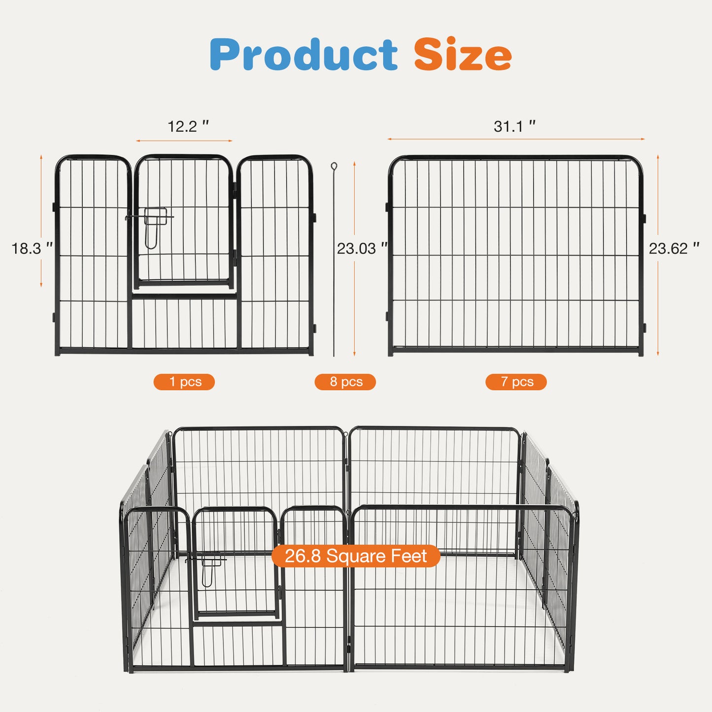 Durable Indoor Dog Game Fence - Pet Playpen