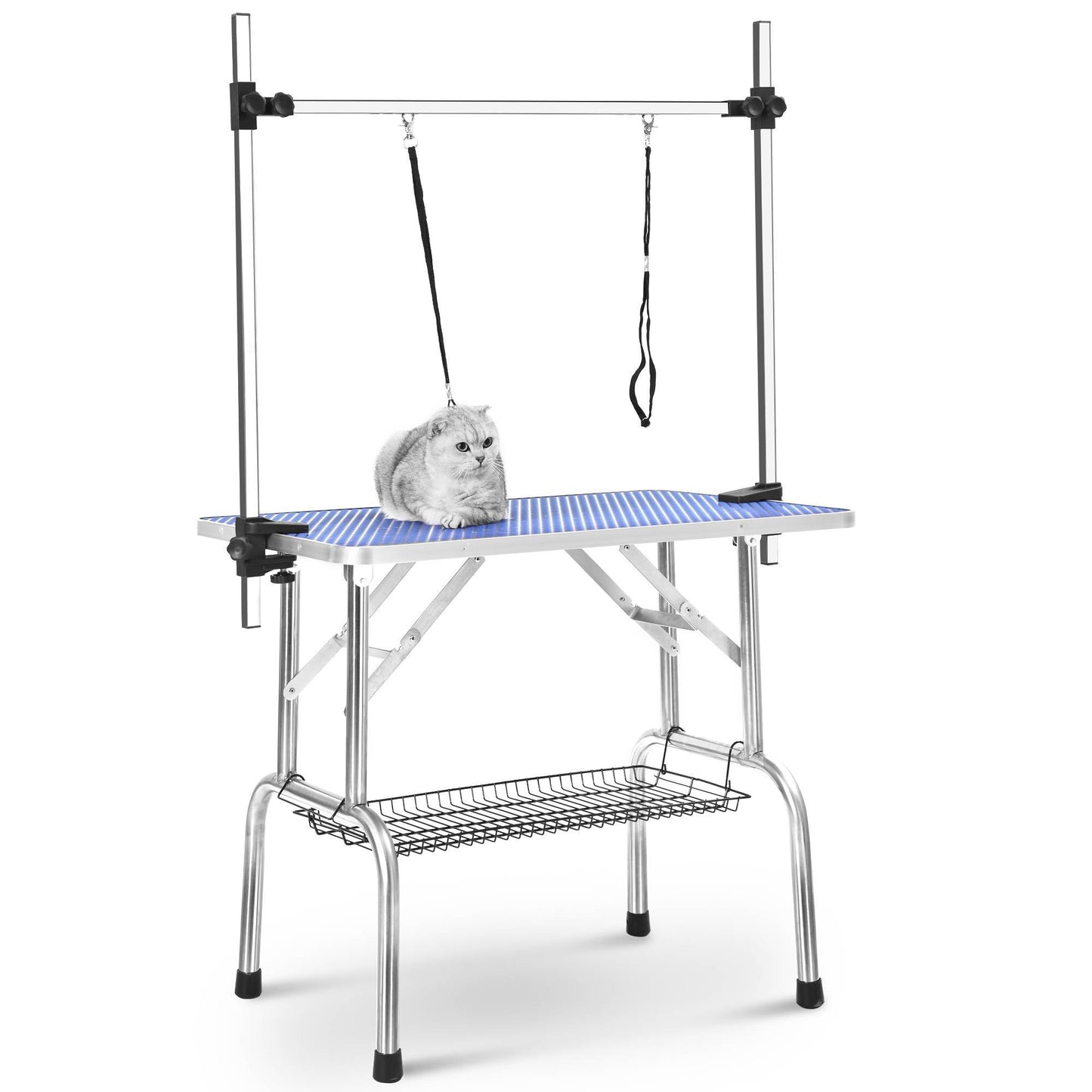 Stainless Steel Folding Dog Grooming Table – Heavy Duty & Portable
