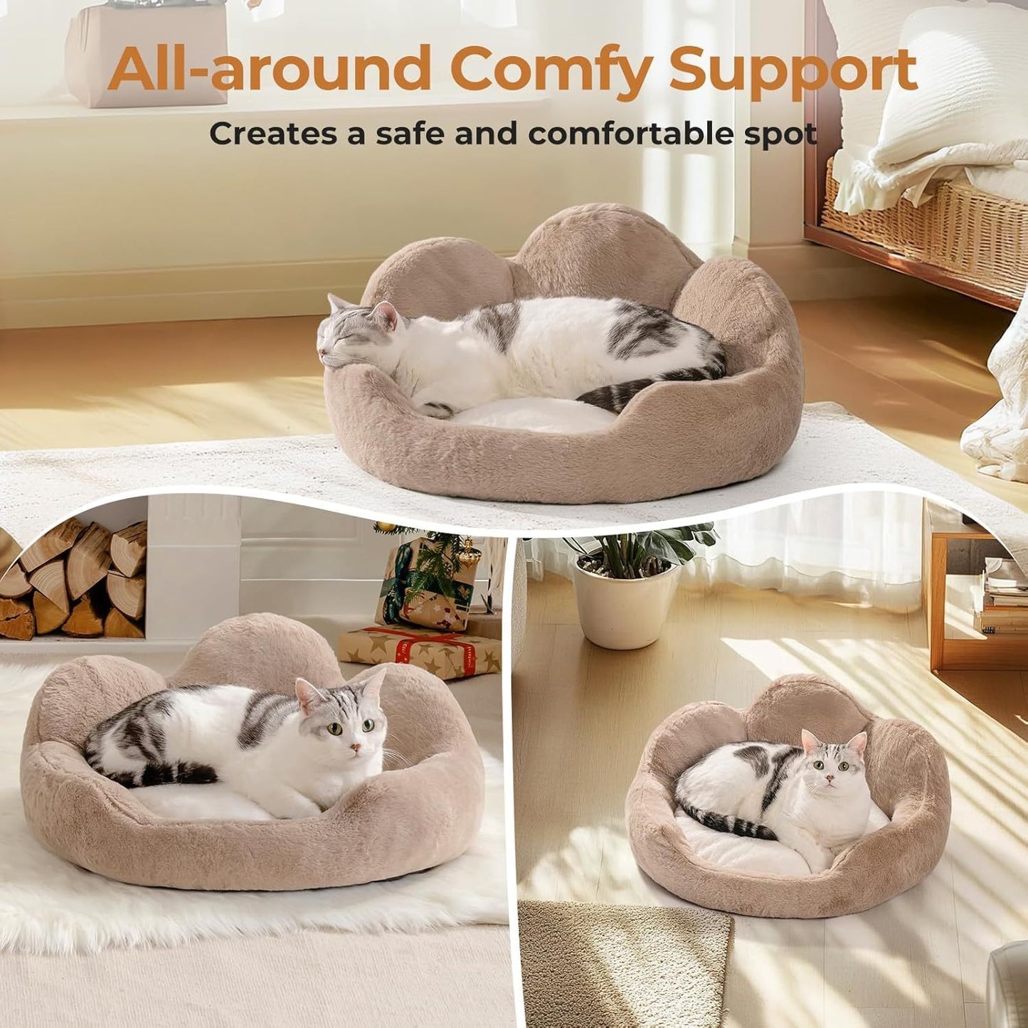 Round Cat Bed For Indoor Cats