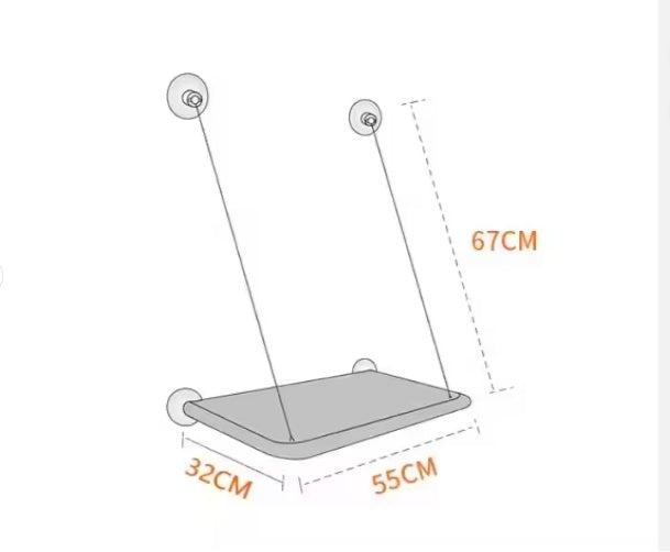 Hiphoppet Window-Mounted Cat Hammock – Washable Cozy Lounge Seat