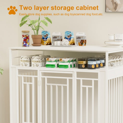 Large Dog Kennel Furniture, Wooden Kennel With Divider