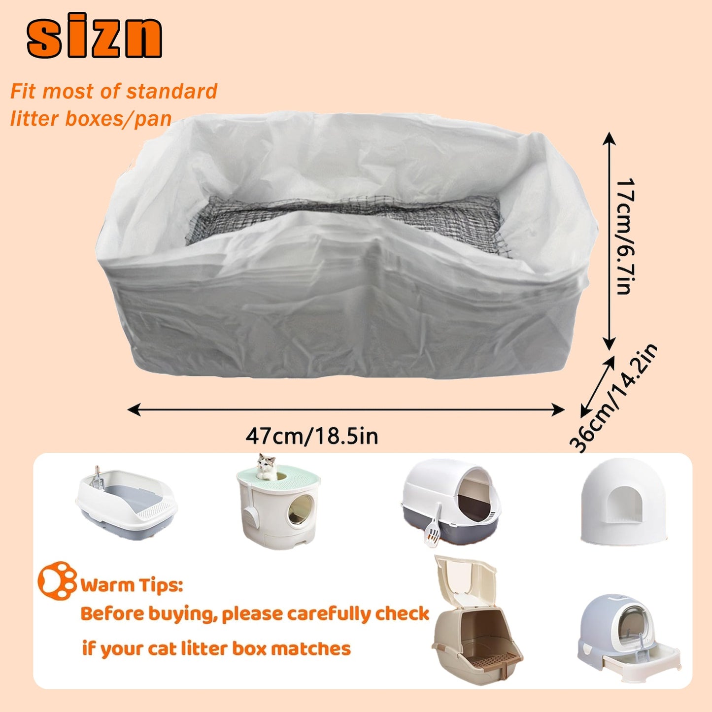 Reusable Cat Litter Filter Bags