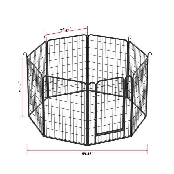 Heavy-Duty 8-Piece Metal Pet Playpen