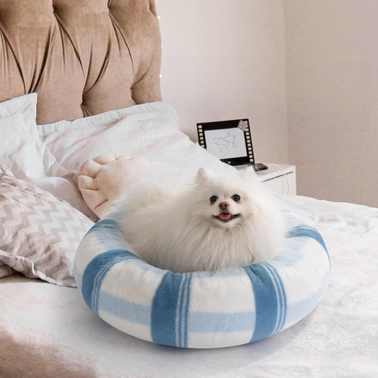 Plush Round Cat Bed For Indoor Cats