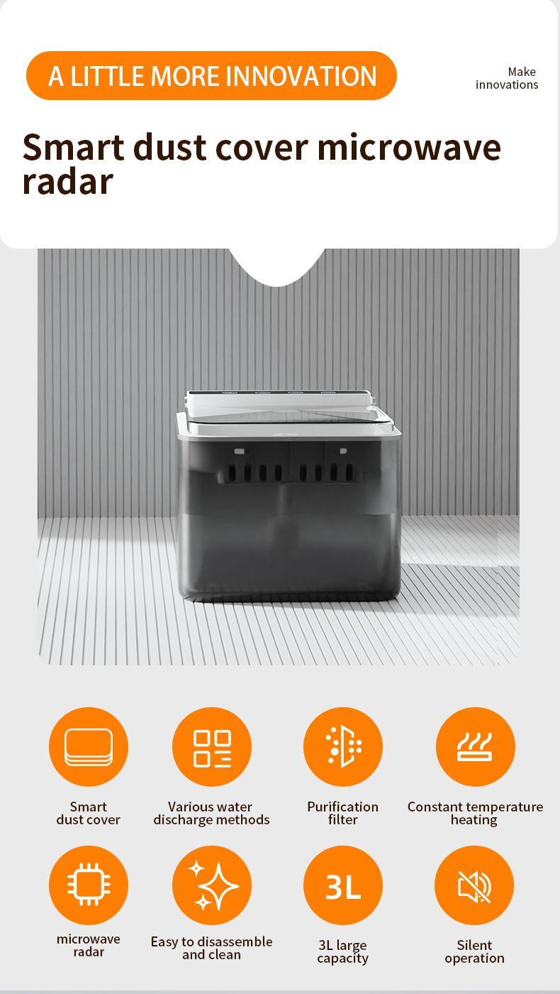Wireless Charging Stainless Steel Automatic Cat Water Fountain