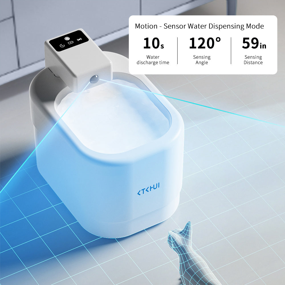 Smart Pet Water Fountain 2000ML – Wireless, Quiet, Filtered