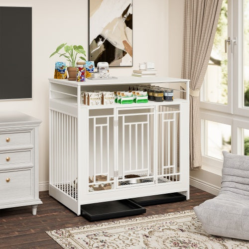 Large Dog Kennel Furniture, Wooden Kennel With Divider