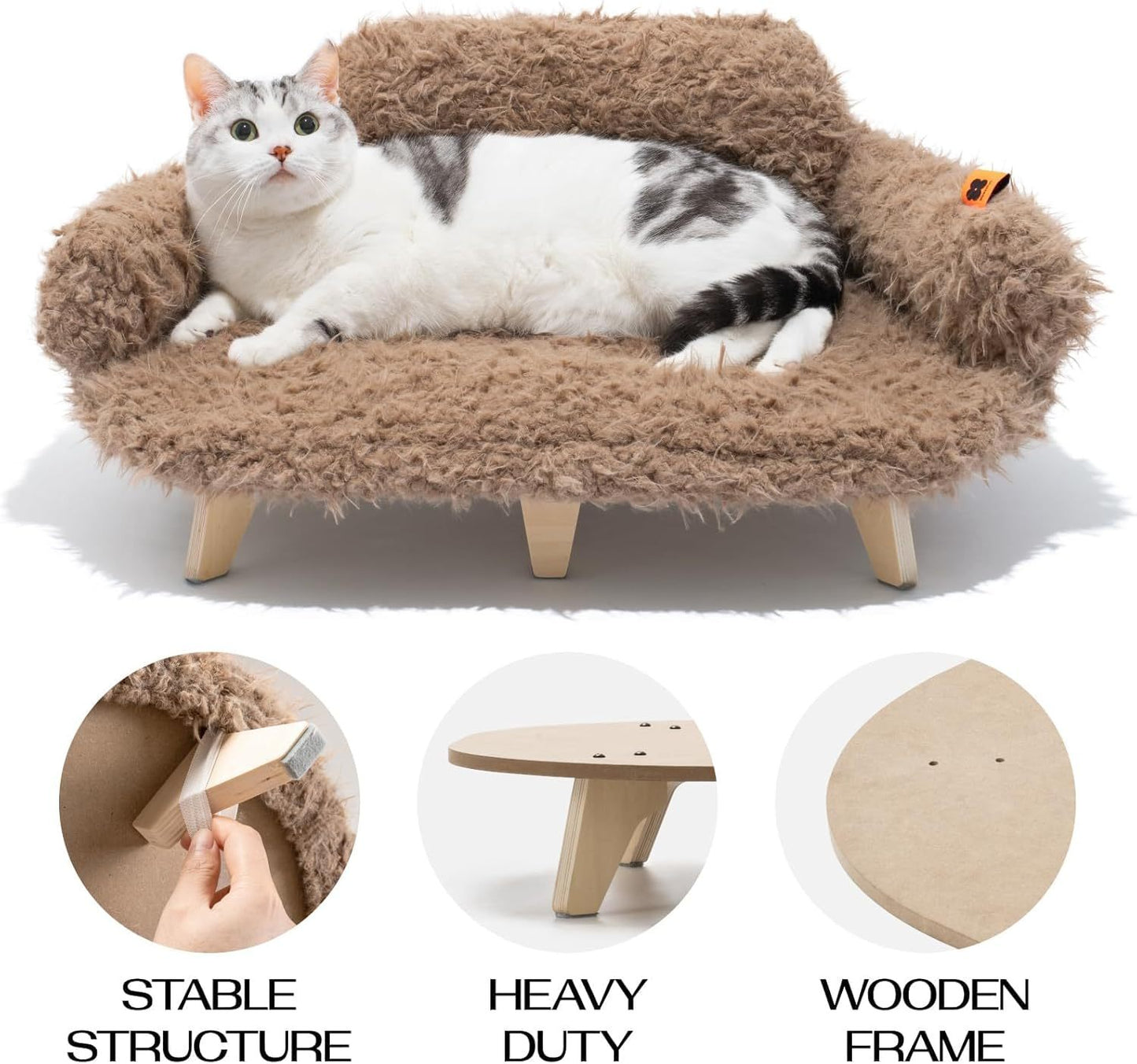Elevated Cat Bed With Washable Cover