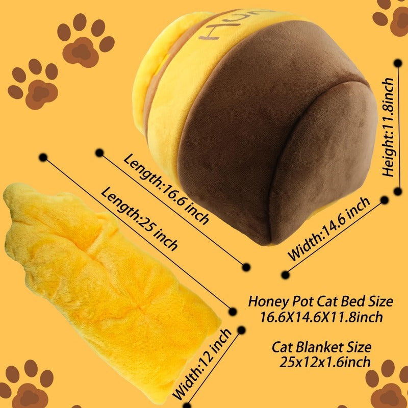 Honey Pot Cat Cave Bed For Indoor Cats