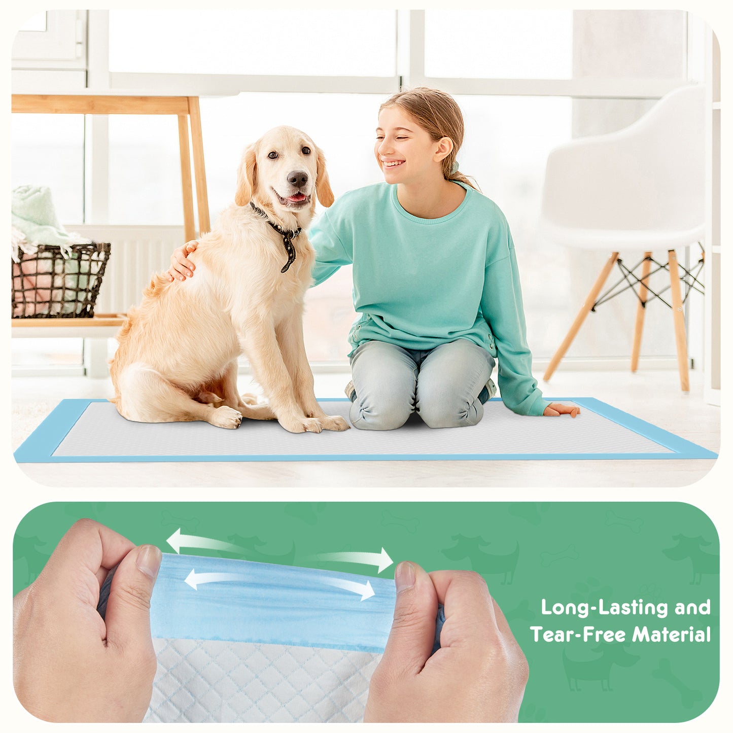 Puppy Pads, Leak-Proof Disposable Dog Pee Pads