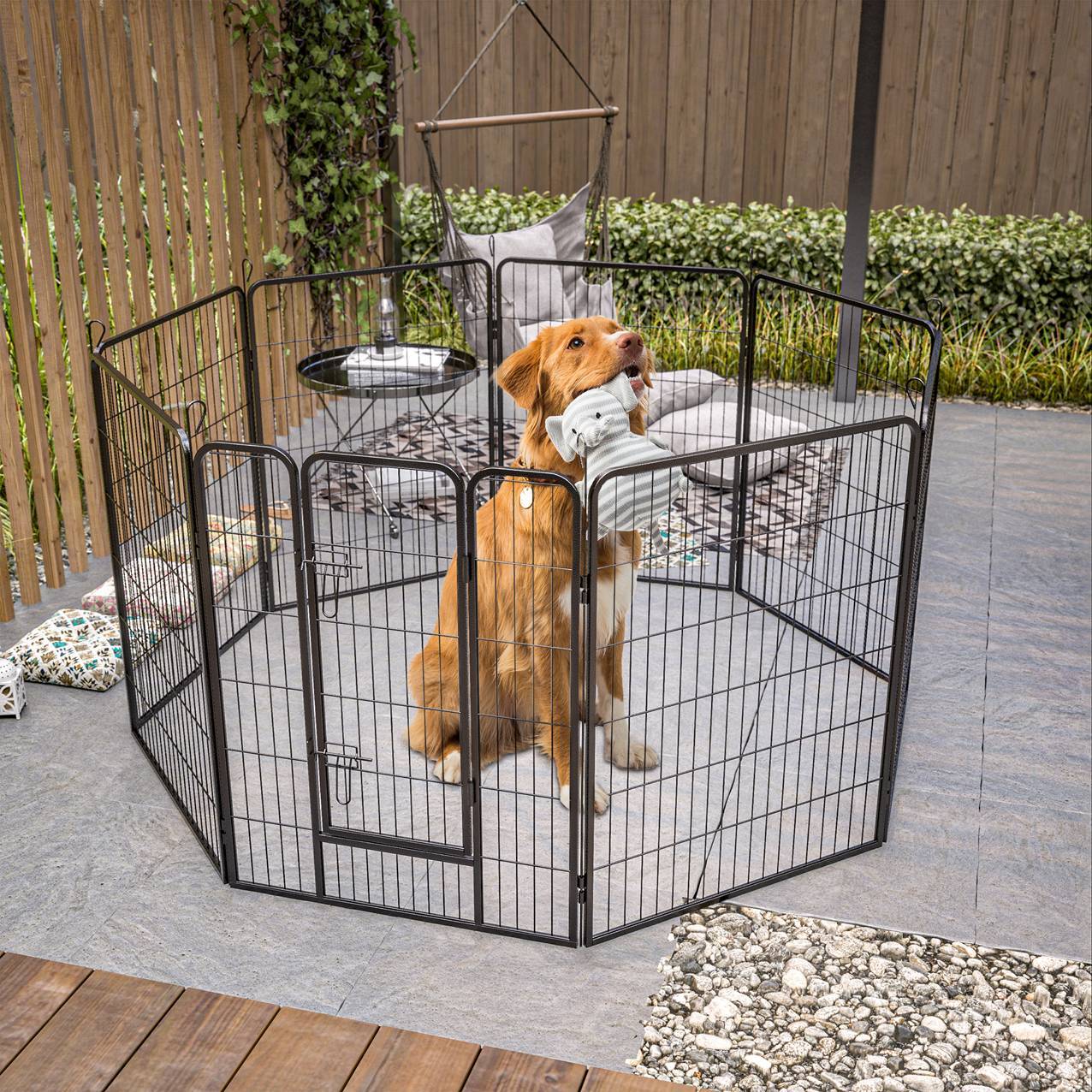 Dog Playpen | Outdoor Dog Fence & Kennel for Large Dogs