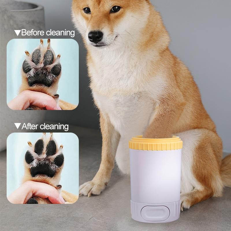 Pet Care Semi-Automatic No-Electric Dog Paw Cleaner - Easy & Effective Paw Cleaning Solution