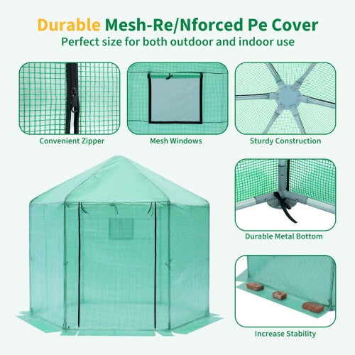 Walk-In Hexagonal Greenhouse
