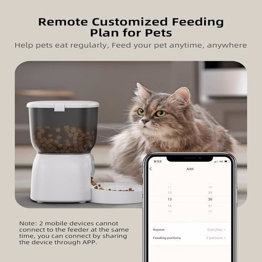 Automatic Cat Feeder - WiFi Cat Food Dispenser With APP Control