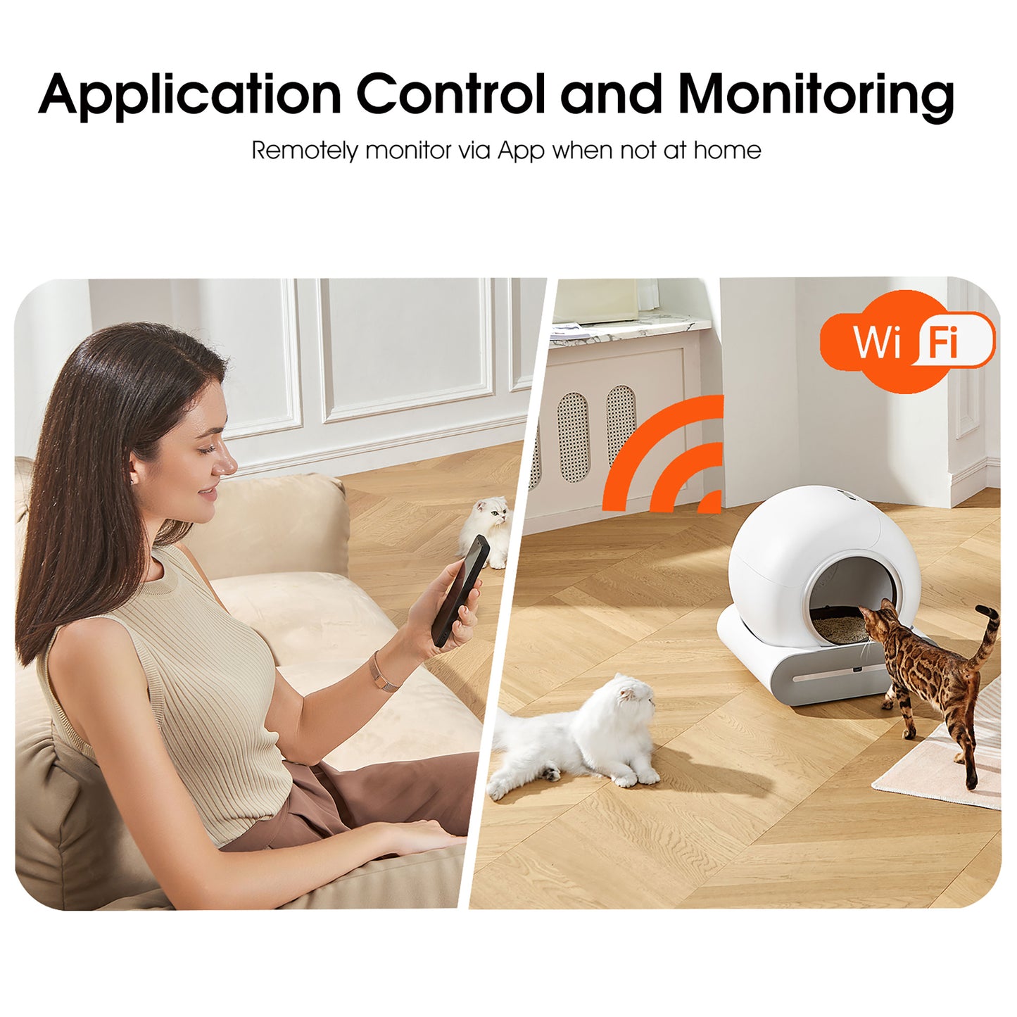 Auto Self-Clean Litter Box with WiFi and Deodorizer
