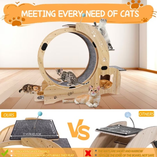 Cat Running Wheel – Silent & Smooth Exercise Wheel for Active Cats