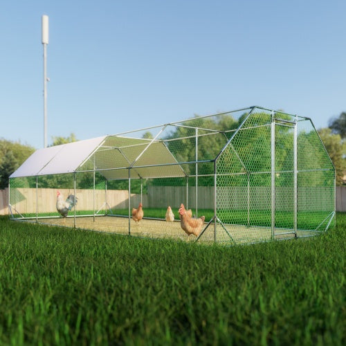 Galvanized Metal Chicken Coop Cage Poultry Run