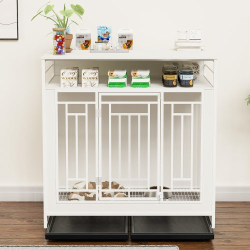Large Dog Kennel Furniture, Wooden Kennel With Divider