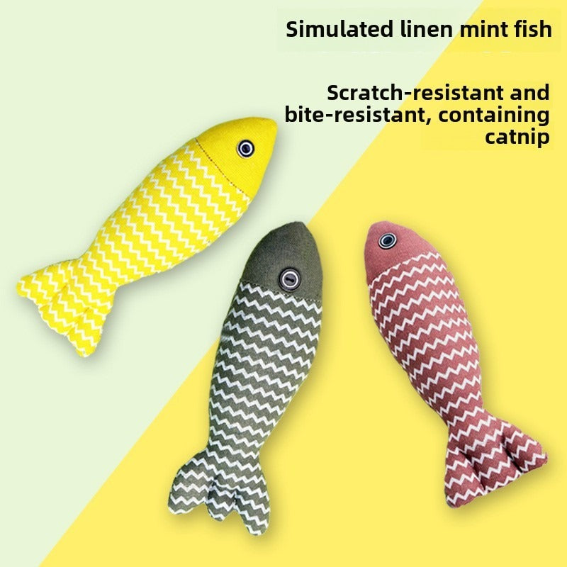Pet Mint Fish Toy – Random Color, Catnip Toy for All Ages