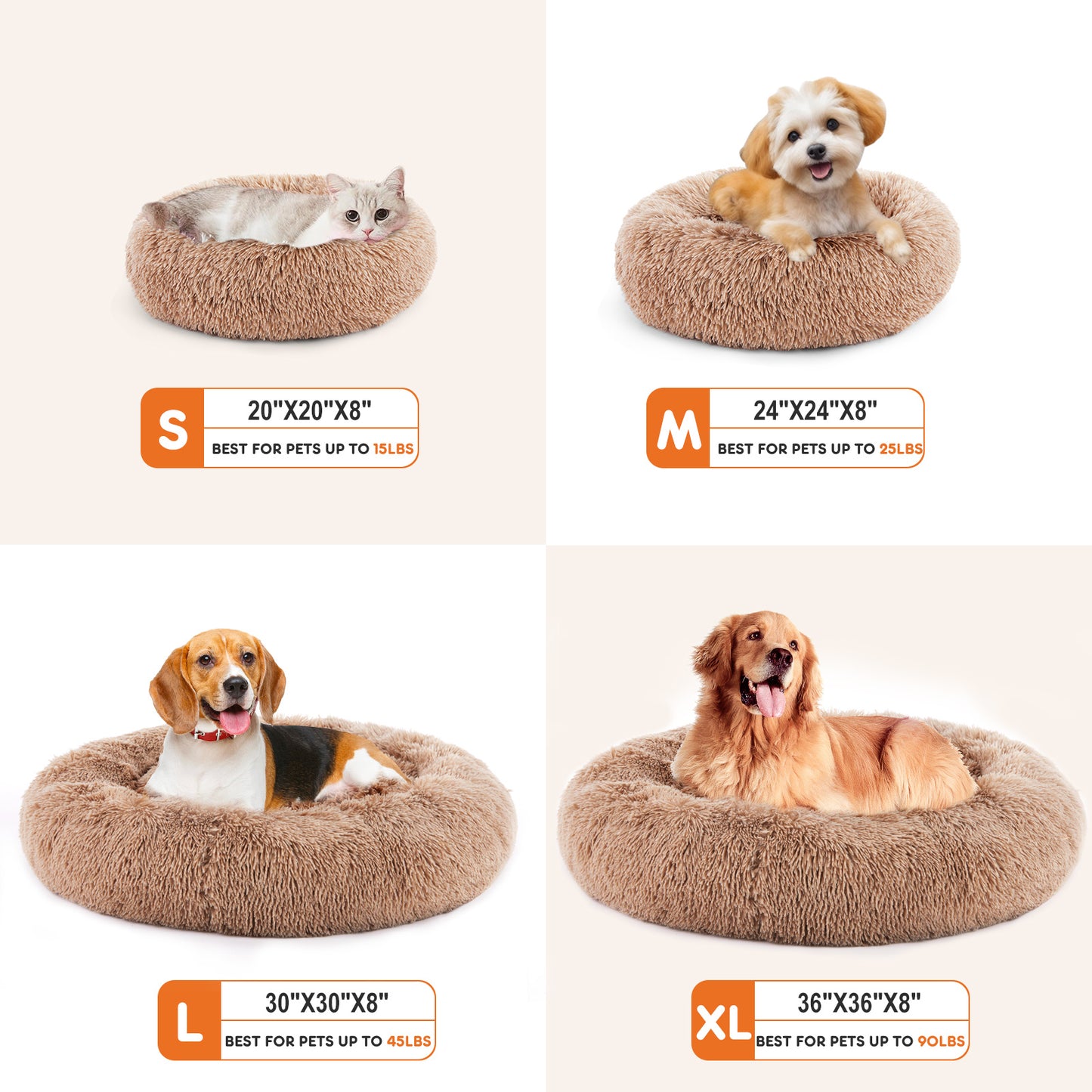 Anti-Slip Plush Pet Bed for Cats